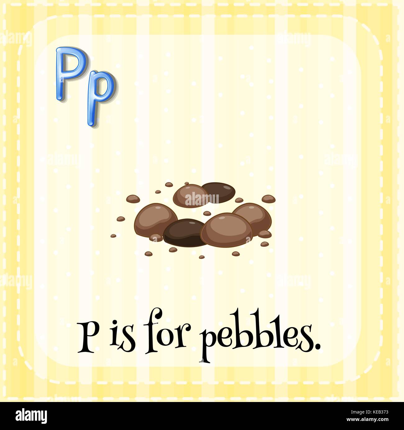 Flashcard letter P is for pebbles Stock Vector Image & Art - Alamy