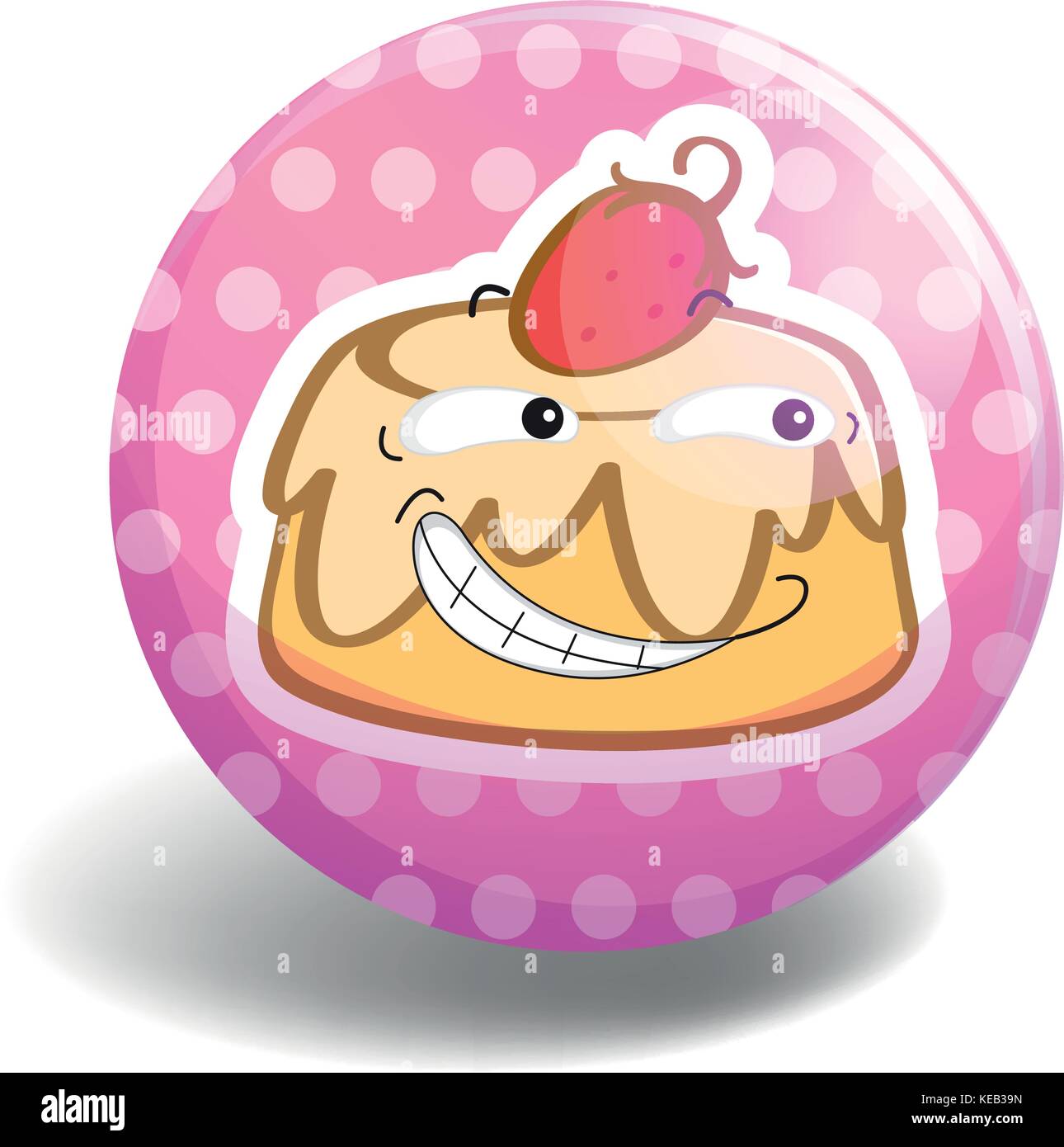 Strawberry pudding with facial expression Stock Vector Image & Art Alamy