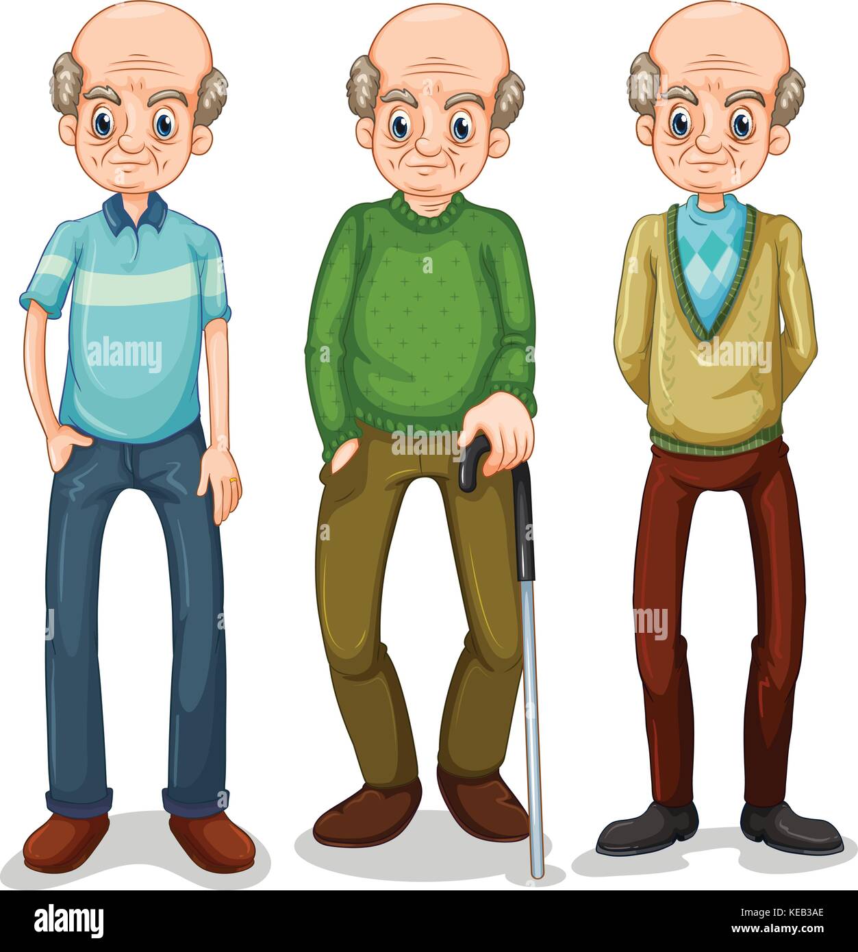 Old man in different clothes Stock Vector Image & Art - Alamy