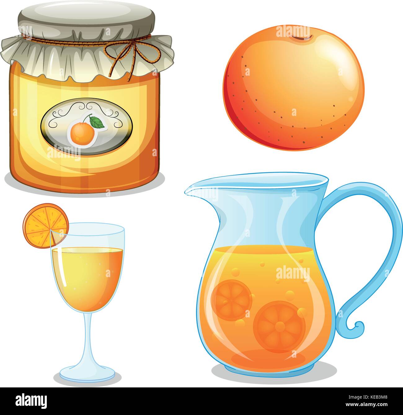 Cartoon Jam Jar Stock Vector Images Alamy