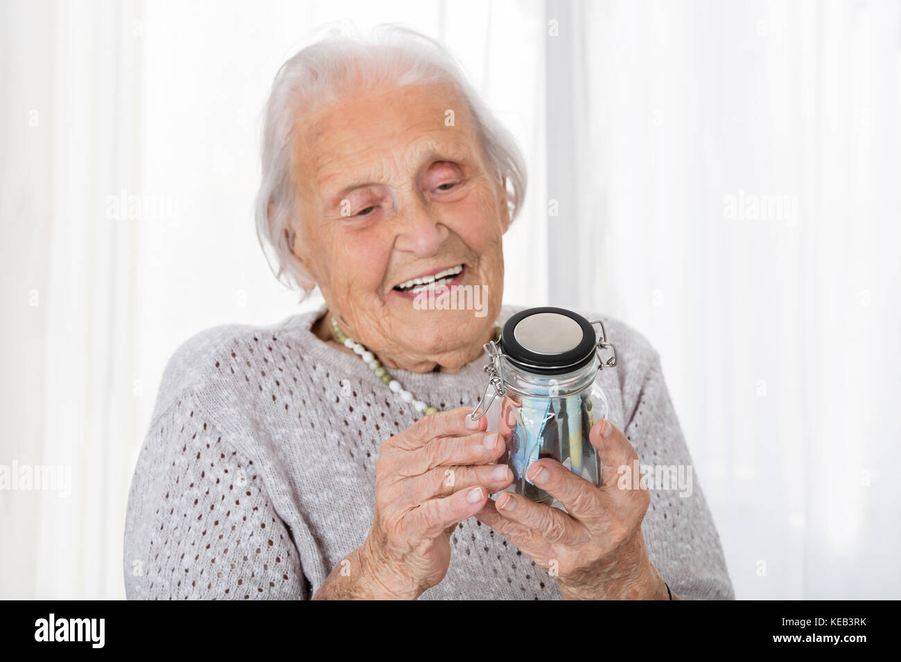 Happy Old Lady Money High Resolution Stock Photography and Images - Alamy