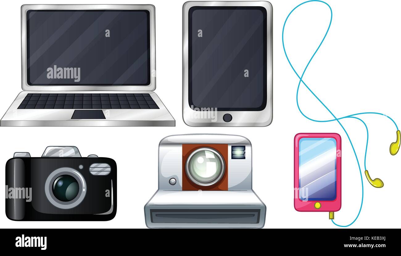 Different Devises Different modern and trendy devices Stock Vector Image & Art - Alamy