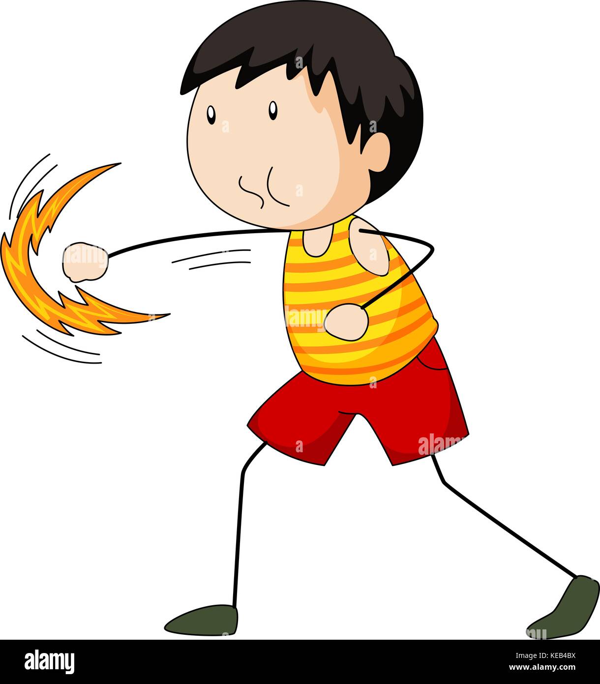 Boy punching the air alone Stock Vector Image & Art Alamy