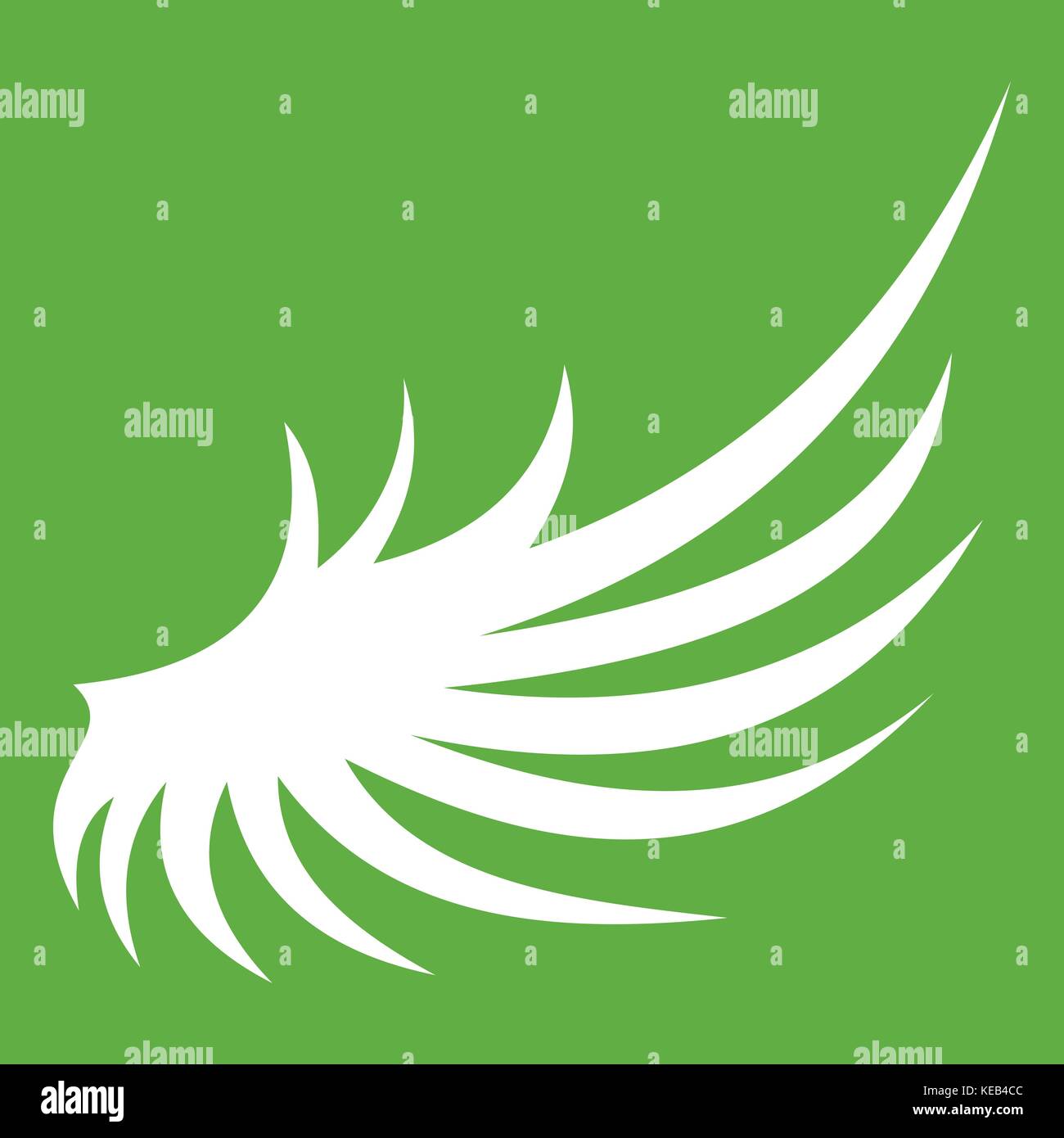 Wing icon green Stock Vector Image & Art - Alamy