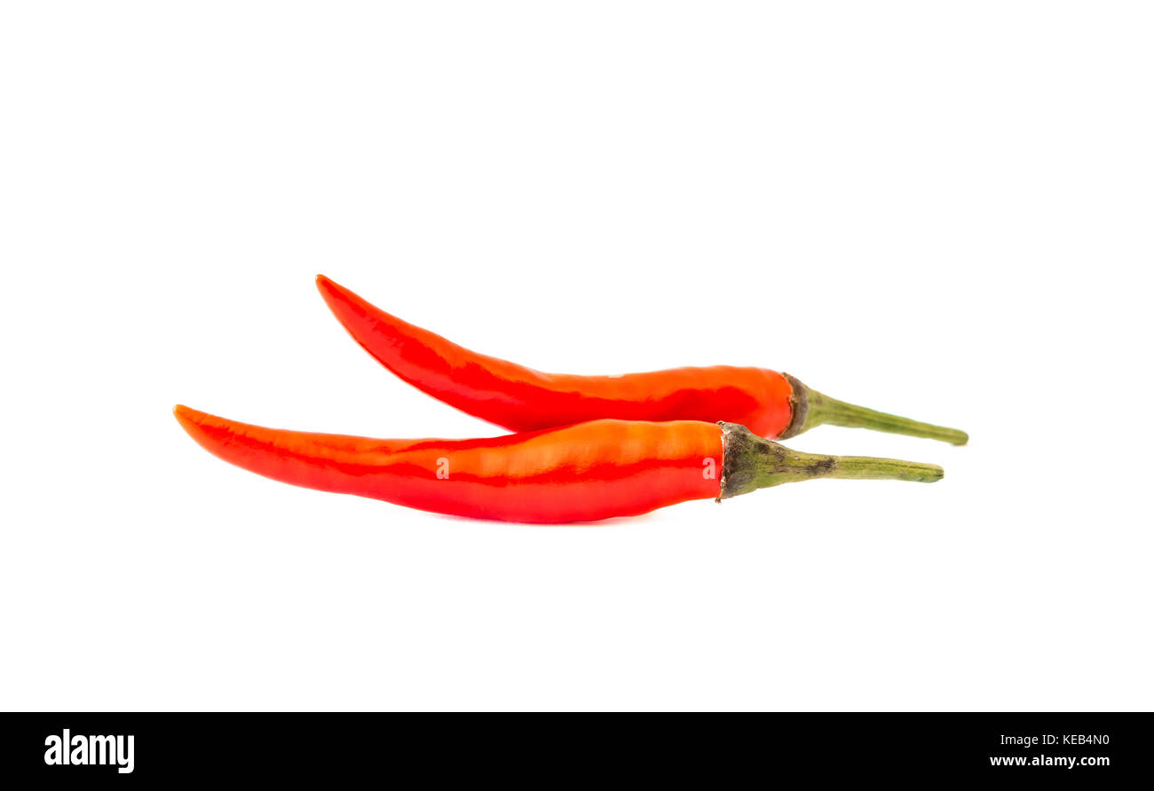 Red chili pepper isolated on a white background Stock Photo - Alamy