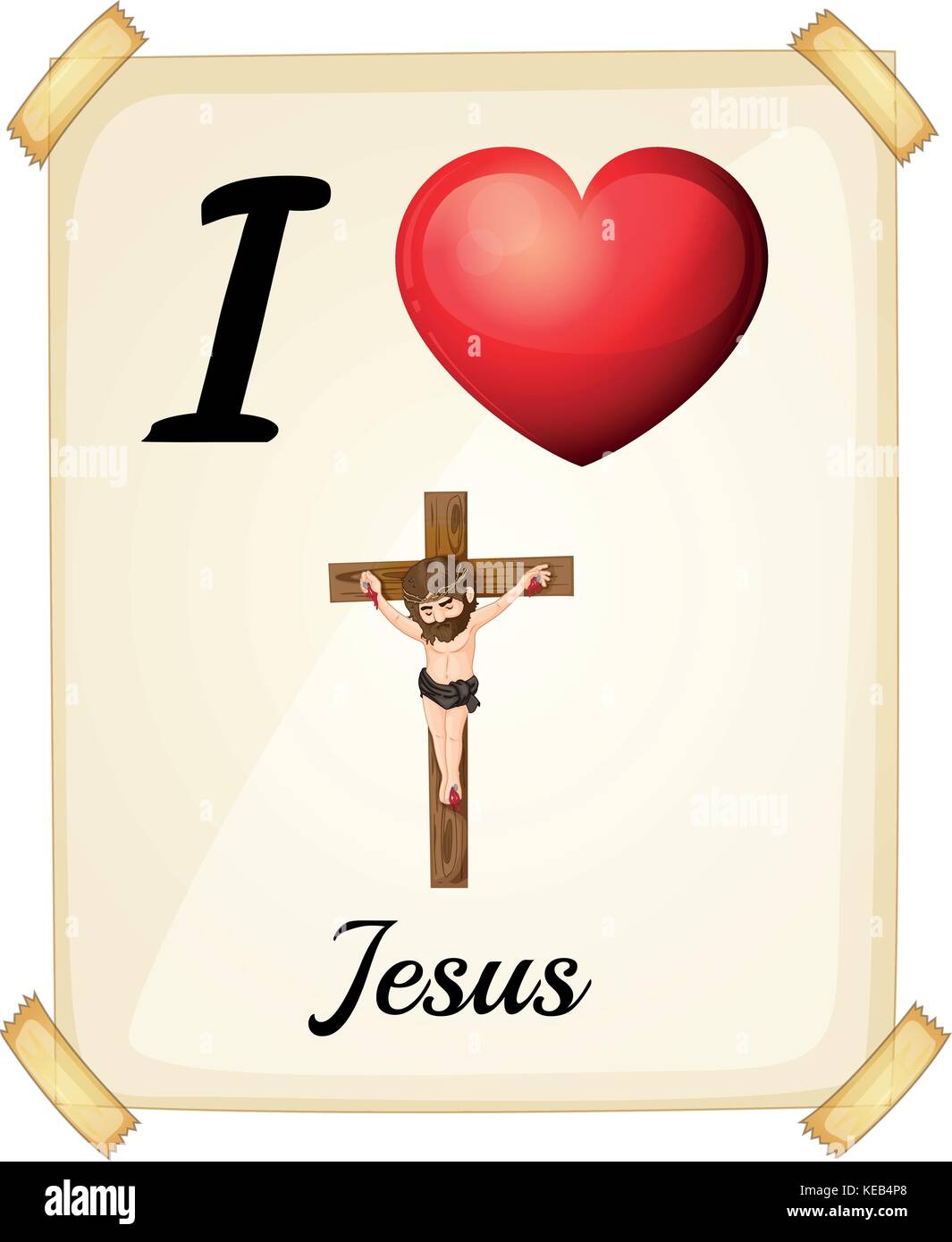 Illustration of I love Jesus poster Stock Vector Image & Art - Alamy