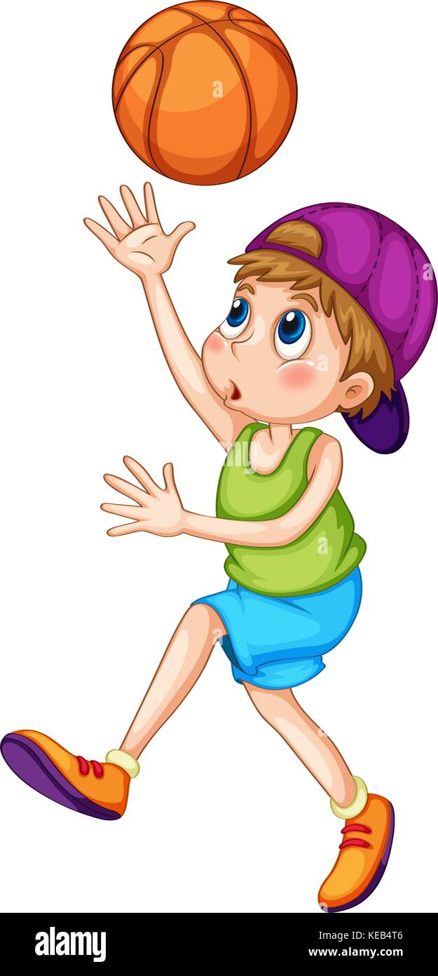 Boy trying to catch a ball in the air Stock Vector Image & Art Alamy