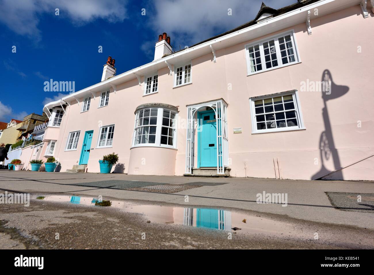 Seaside holiday cottages Lyme Regis Dorset England UK Stock Photo Alamy