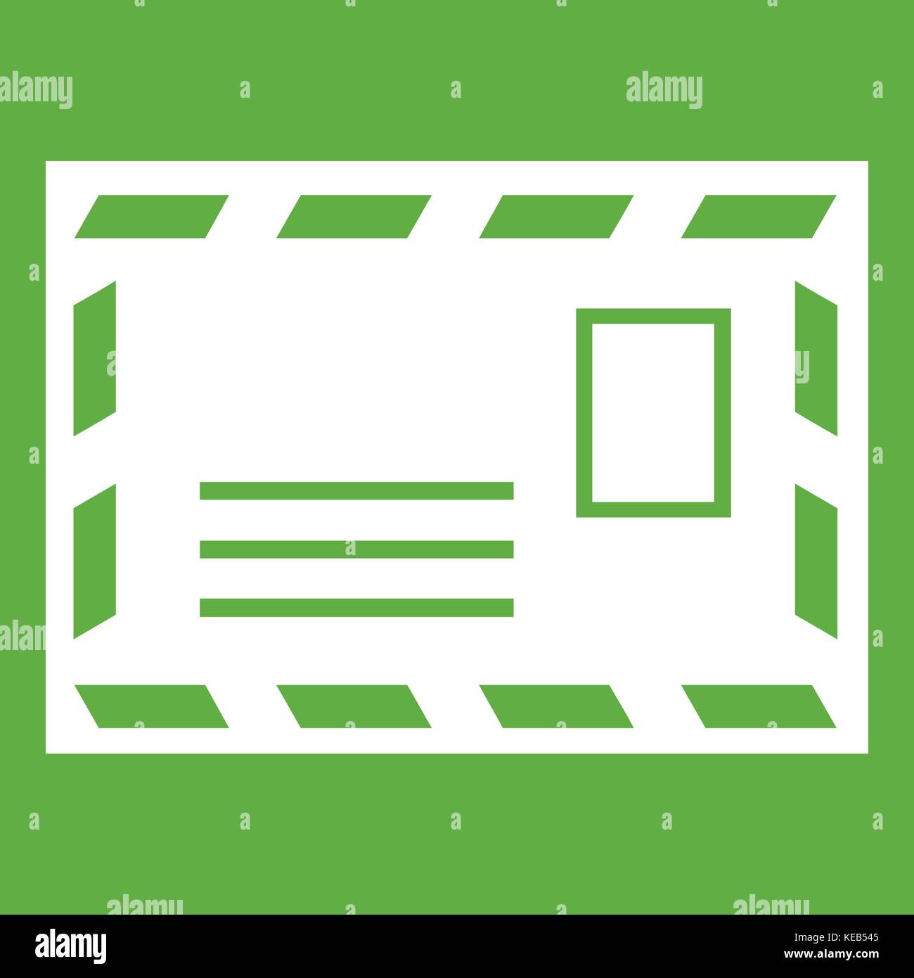 Postage envelope with stamp icon green Stock Vector Image & Art - Alamy