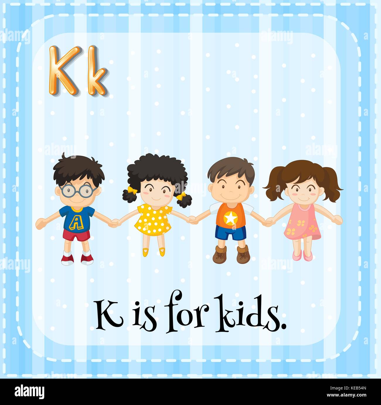 Flash card letter K is for kids Stock Vector Image & Art Alamy