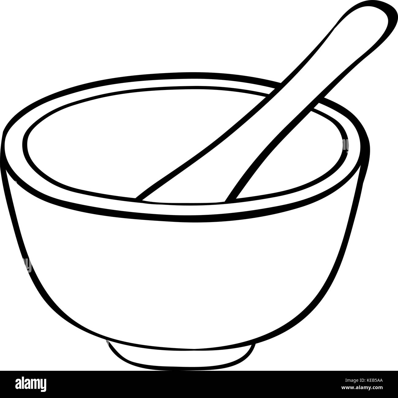 Mixing bowl spoon Black and White Stock Photos & Images - Alamy