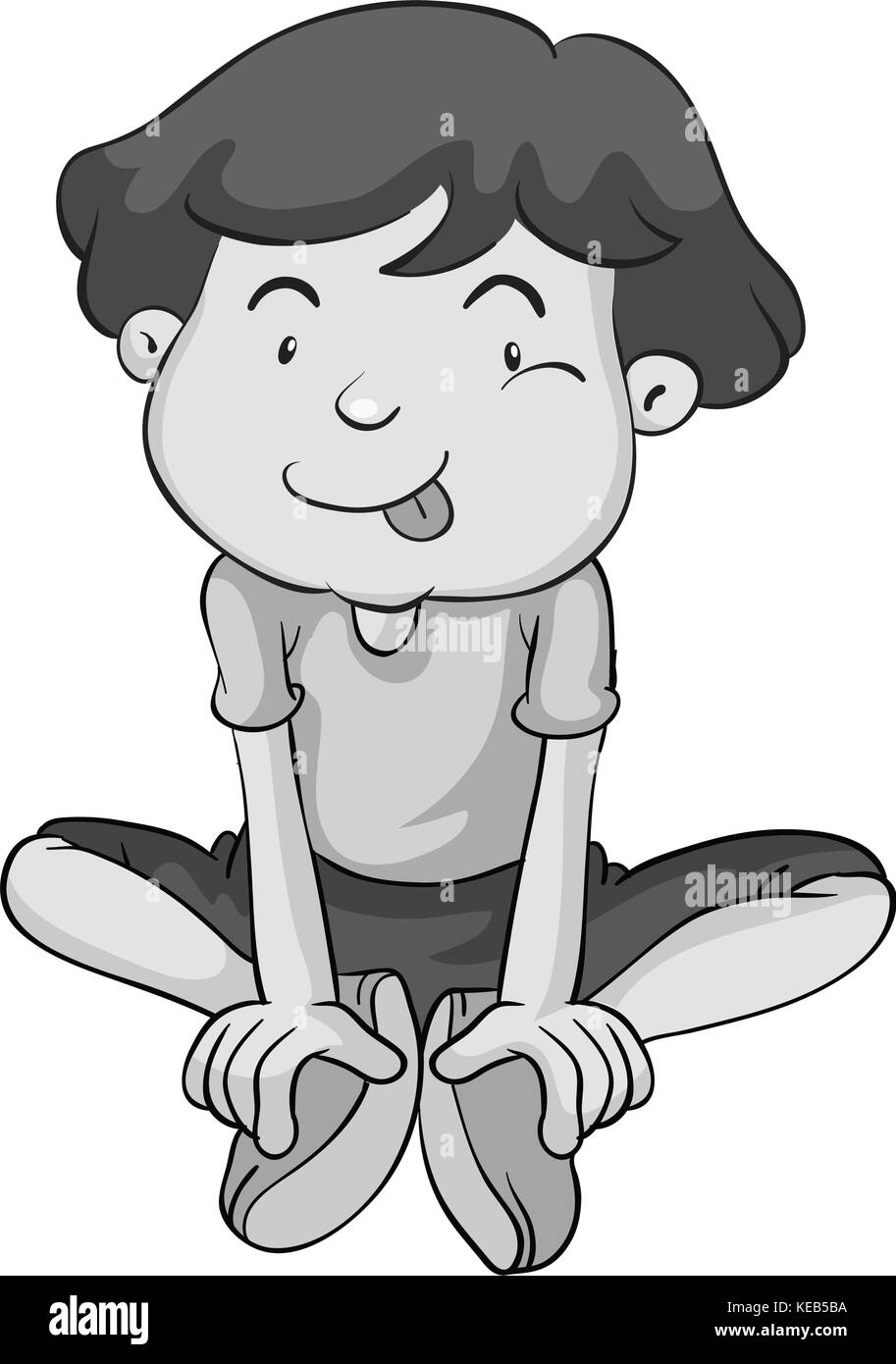 Silly boy sitting on the floor Stock Vector Image & Art Alamy