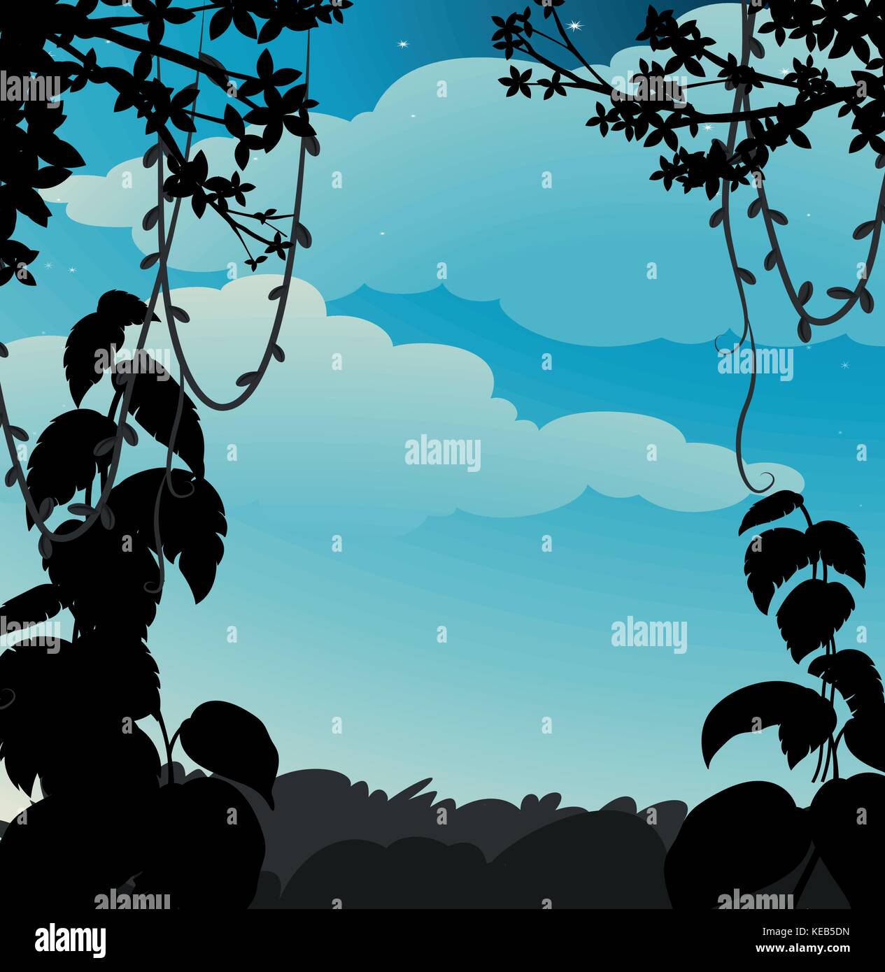 Silhouette vine hanging down from the tree Stock Vector Image & Art Alamy