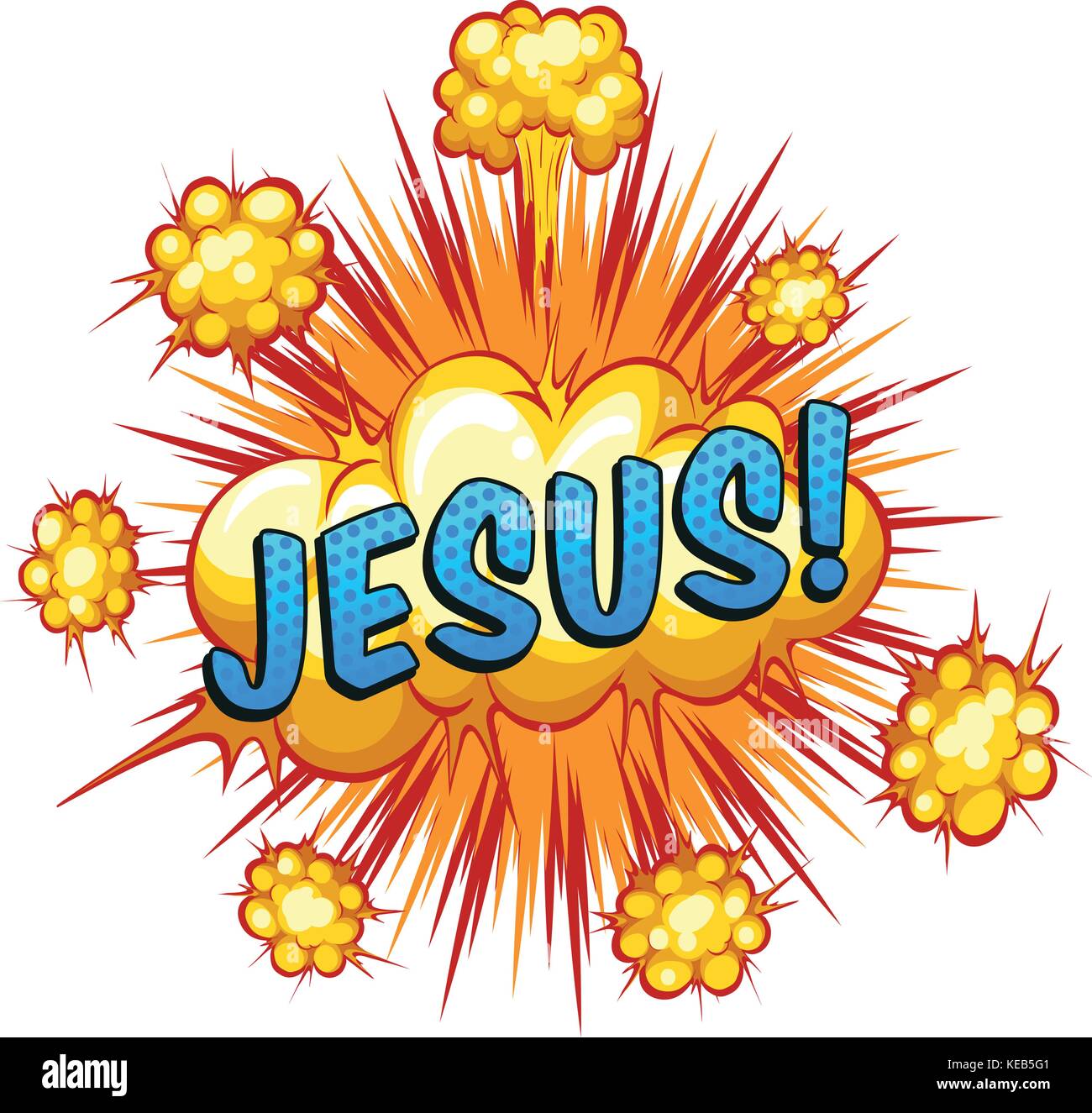 Word Jesus with cloud explosion in the back Stock Vector Image & Art ...
