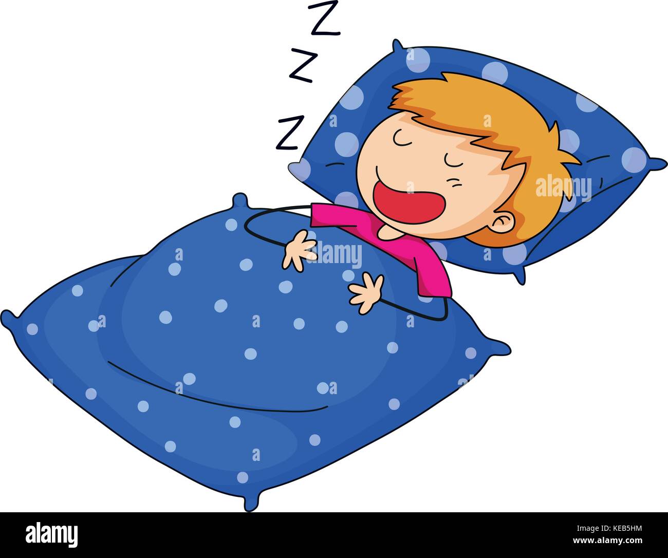 Child sleeping and snoring on a white background Stock Vector Image & Art Alamy