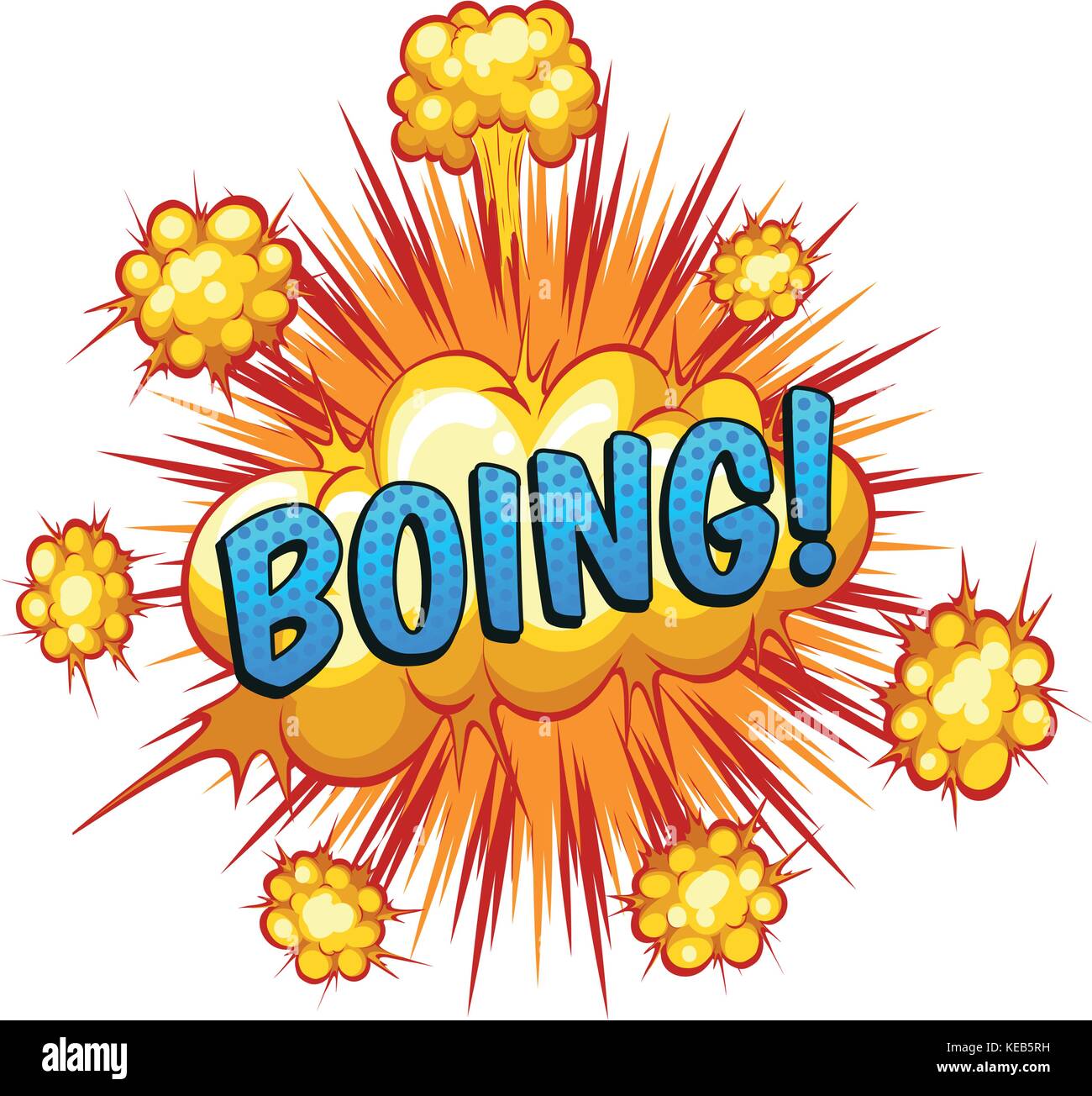 Word Boing with cloud explosion in the back Stock Vector Image & Art