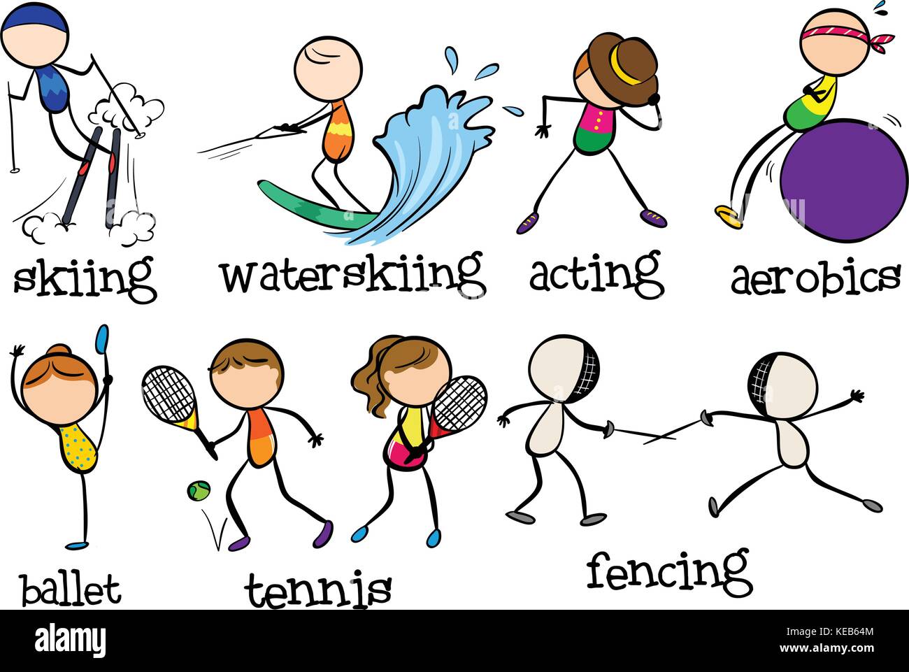 Doodles different types of sports Stock Vector Image & Art - Alamy