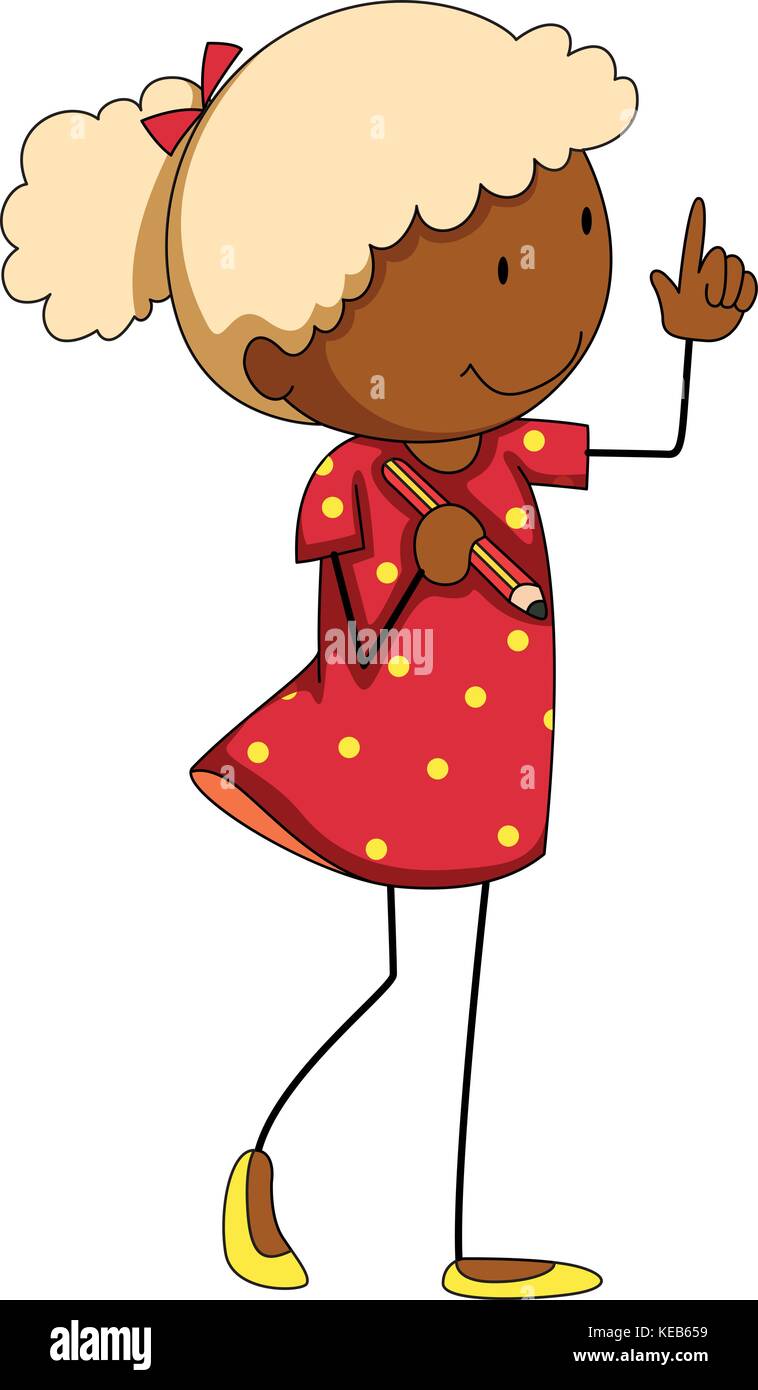 Cute Girl Holding A Pencil In One Hand To Write Stock Vector Image Art Alamy Cute Girl Holding A Pencil In One Hand To Write Stock Vector Image Art Alamy