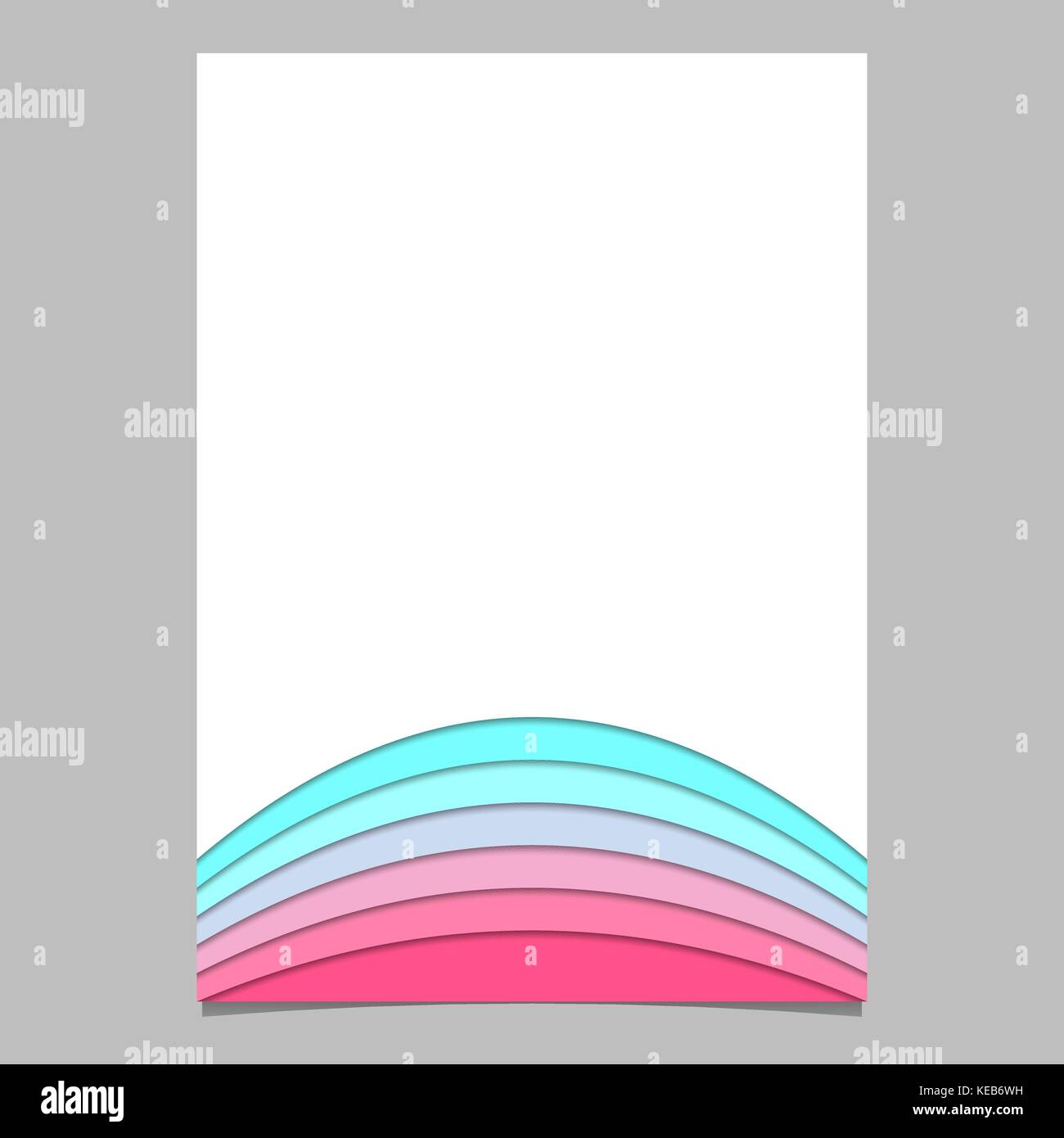 Abstract Brochure Template From Curved Stripes Vector Document Design