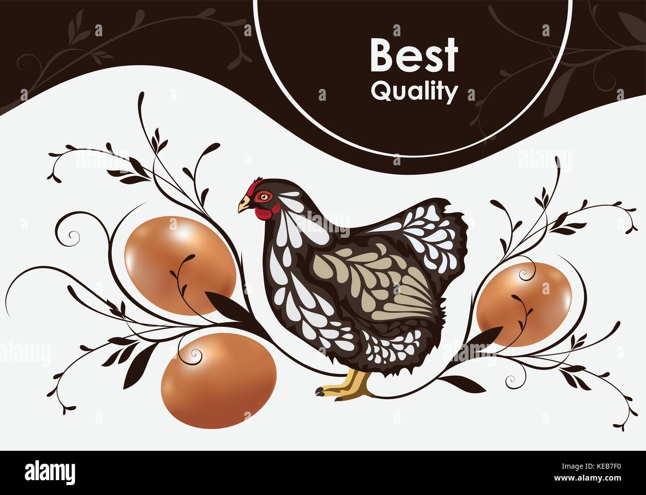 chicken and eggs Stock Vector