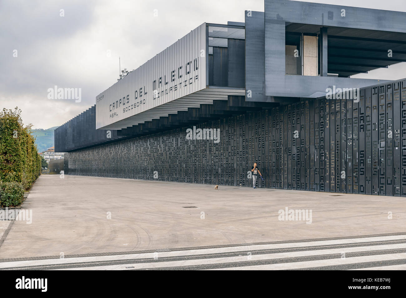 Los Campos del Malecón, sports center located on the banks of the Besaya River in the city of Torrelavega, Cantabria, Spain Stock Photo