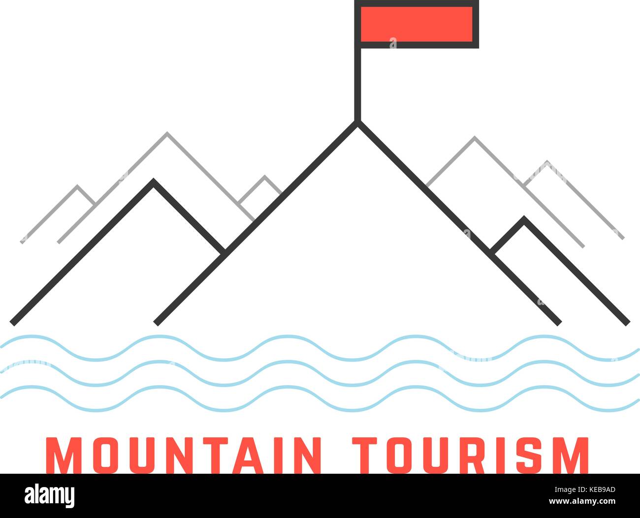 mountain tourism icon from thin line Stock Vector Image & Art - Alamy