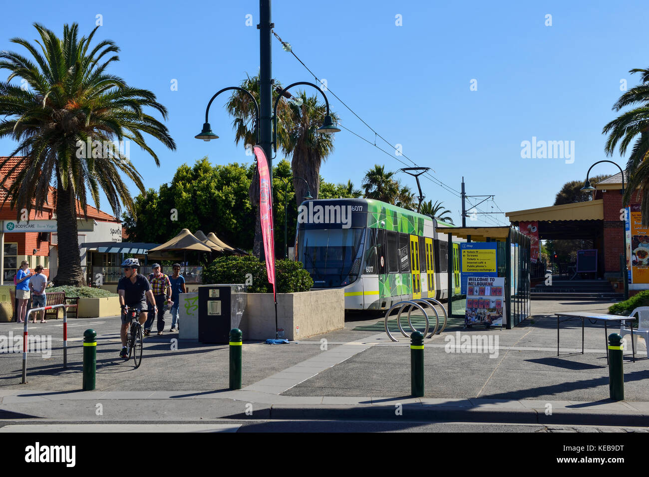 Tram 109 at terminus in Port Melbourne, Victoria, Australia Stock Photo