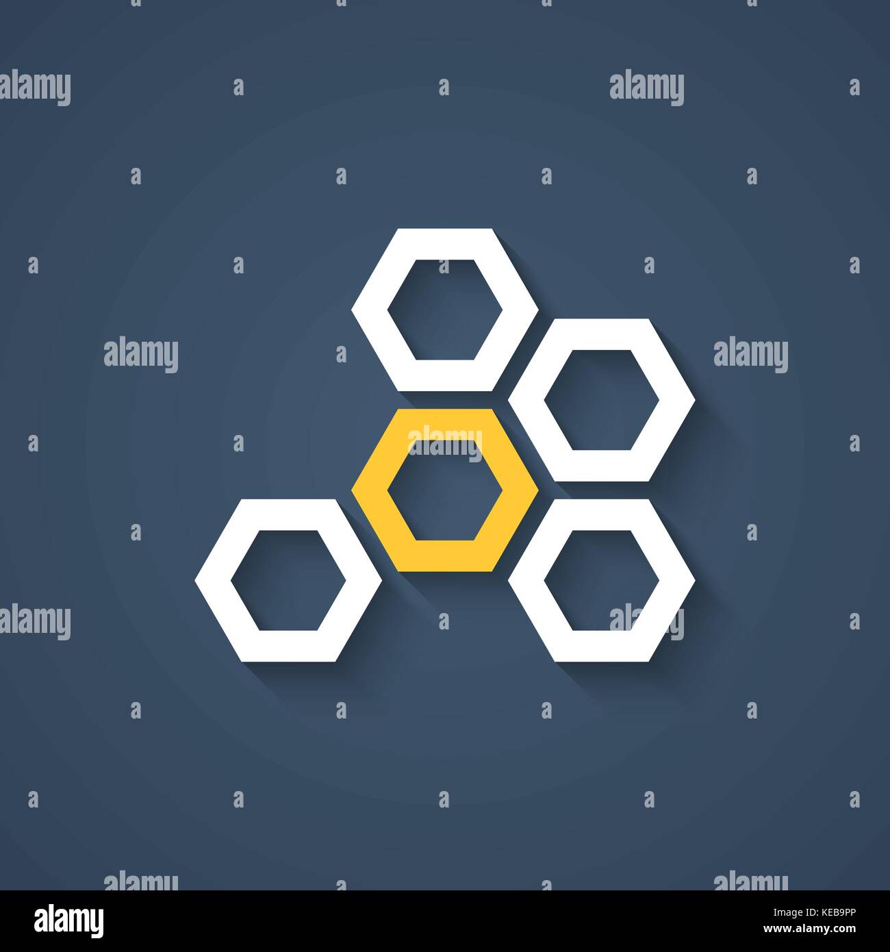 honeycomb icon with shadow Stock Vector Image & Art - Alamy