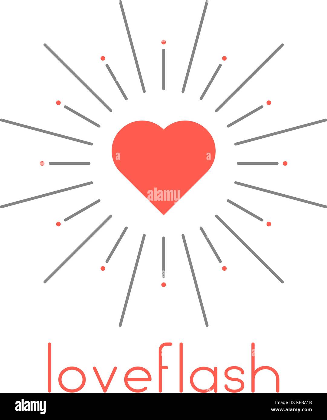 Love flash with red heart and sun burst. concept of marriage or wedding  badge, sunlight, flare, boom, sunlight. isolated on white background. flat  style Stock Vector Image & Art - Alamy