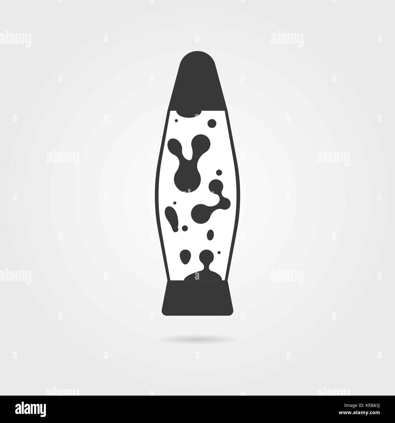 black lava lamp icon Stock Vector