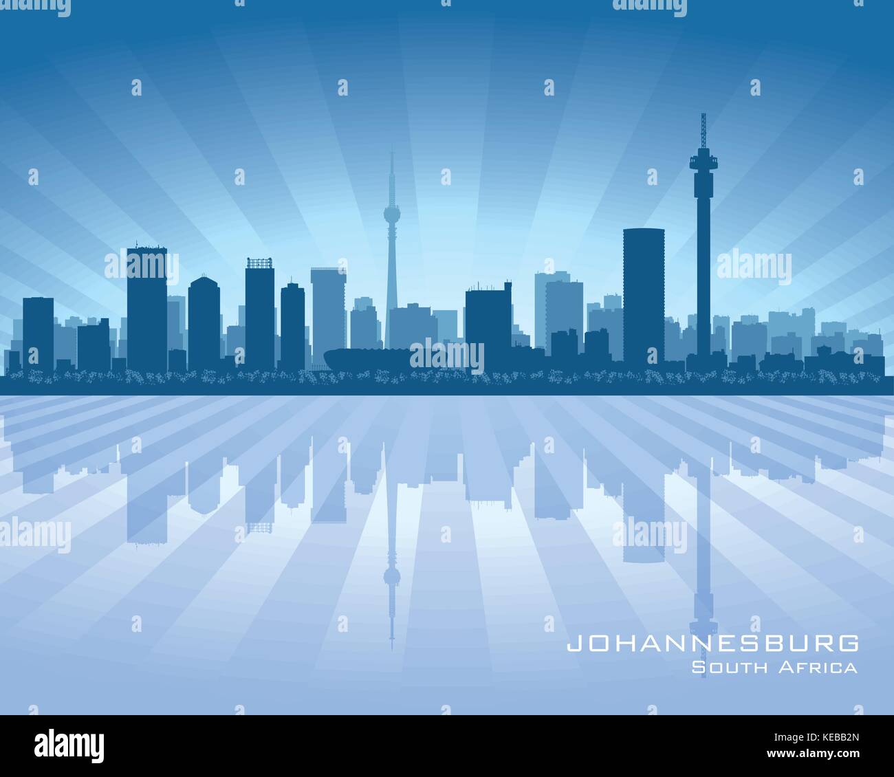 Johannesburg South Africa city skyline silhouette. Vector illustration Stock Vector Image & Art