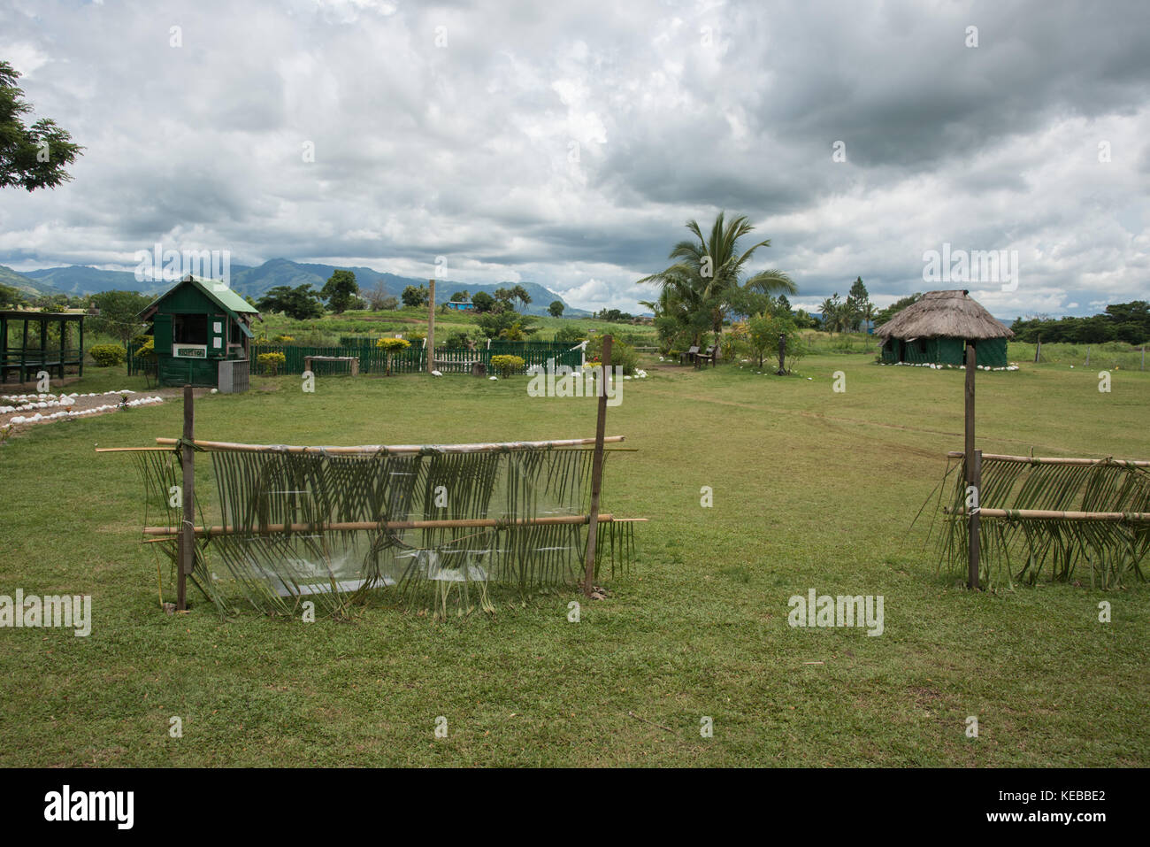PORT DENARAU, NADI, FIJINOVEMBER 27,2016 Remote village landscape