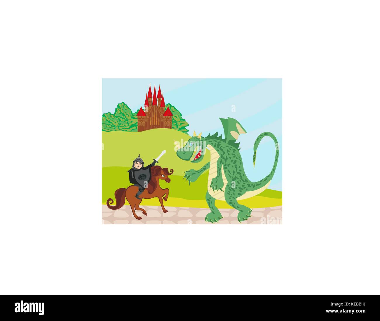 dragon and knight Stock Vector Image & Art - Alamy