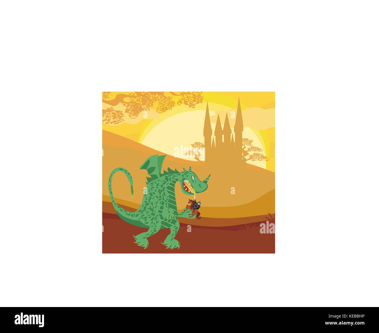 dragon and knight Stock Vector Image & Art - Alamy