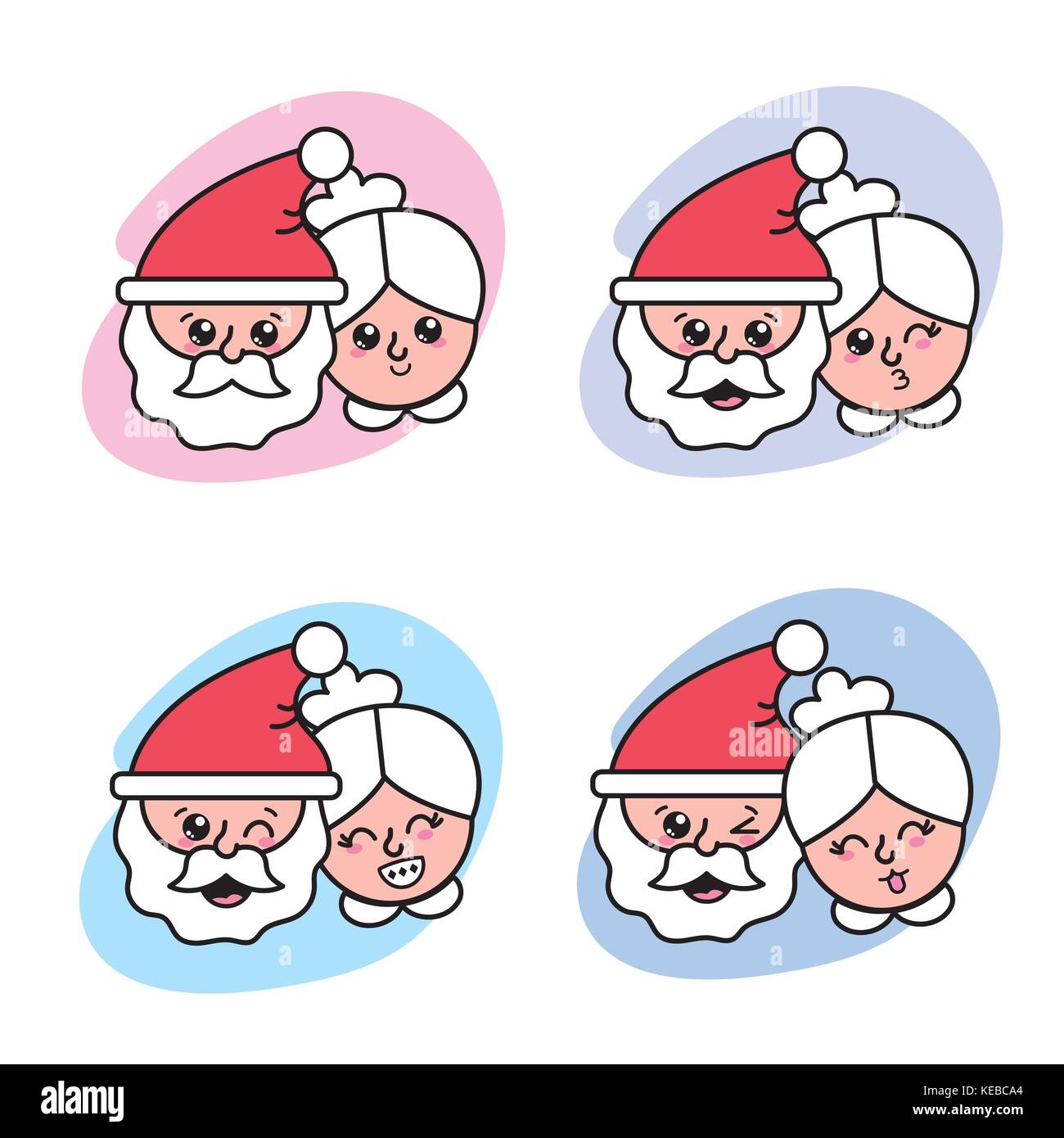 set merry christmas celebration to holiday decoration Stock Vector ...