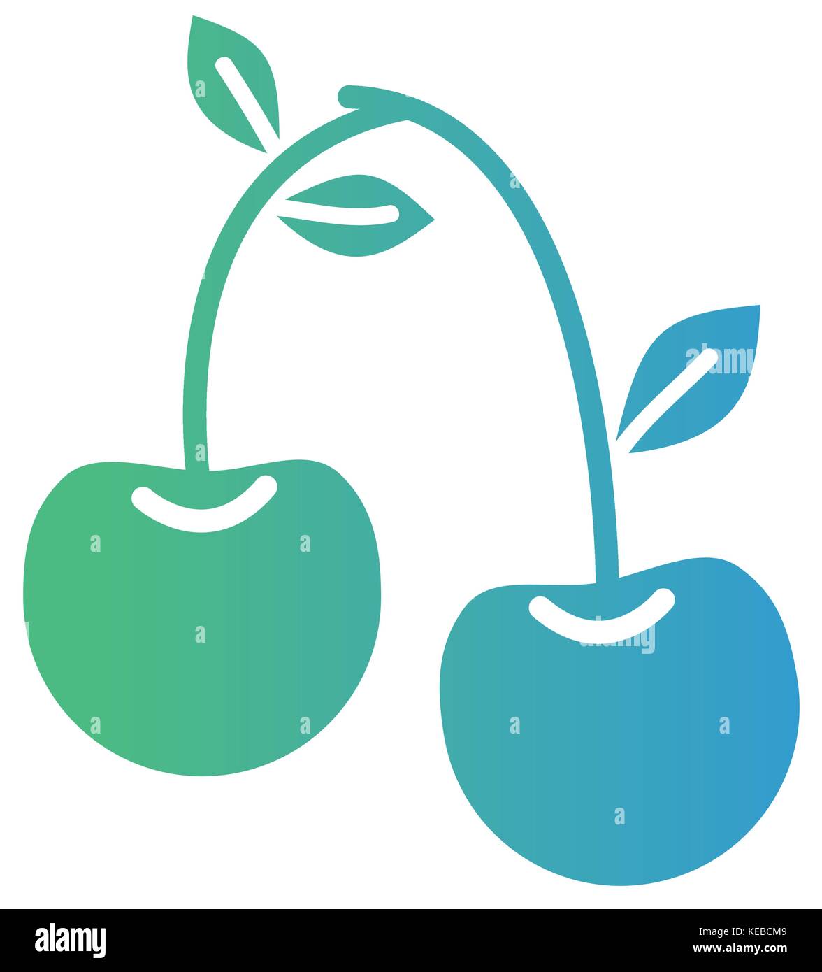 line delicious cherry fruit nutrition Stock Vector Image & Art Alamy