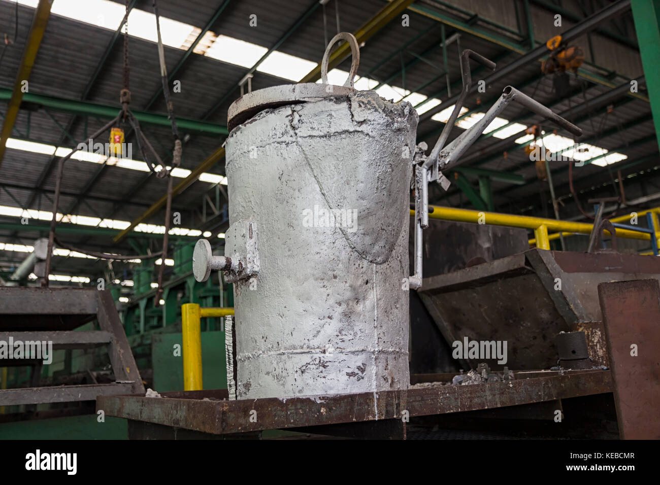The Pouring ladle for iron casting process Stock Photo Alamy