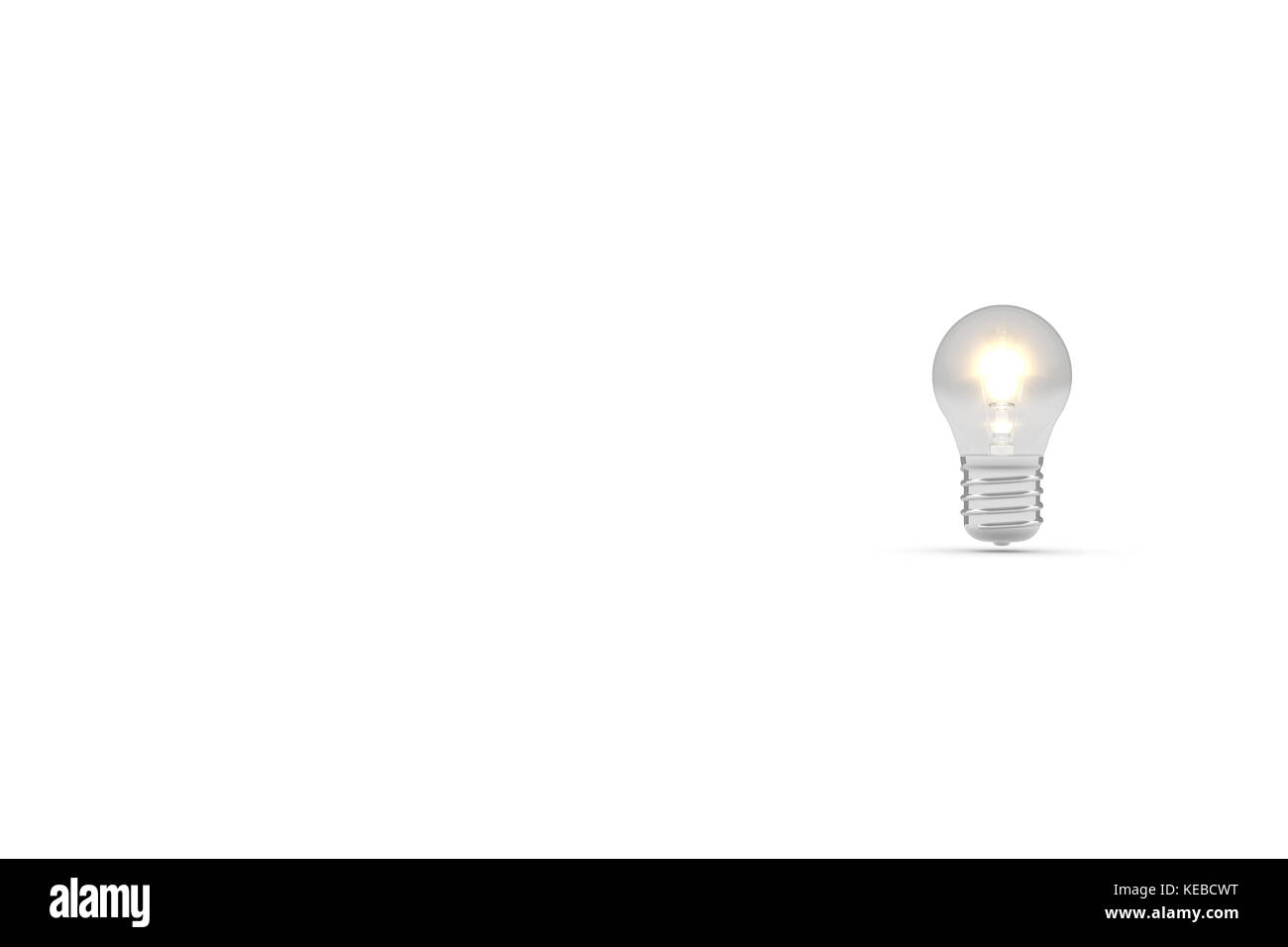 Light Bulb with Copy Space Stock Photo