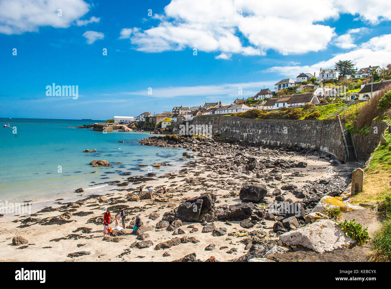 Beautiful Seascapes of Coverack in Cornwall, UK. Stock Photo