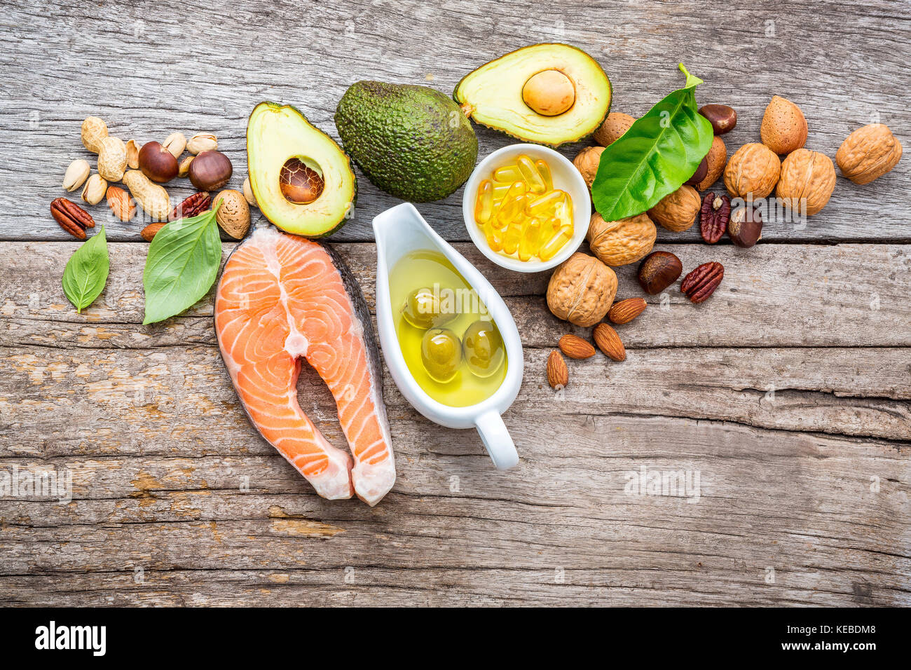 Selection food sources of omega 3 and unsaturated fats. Superfood high