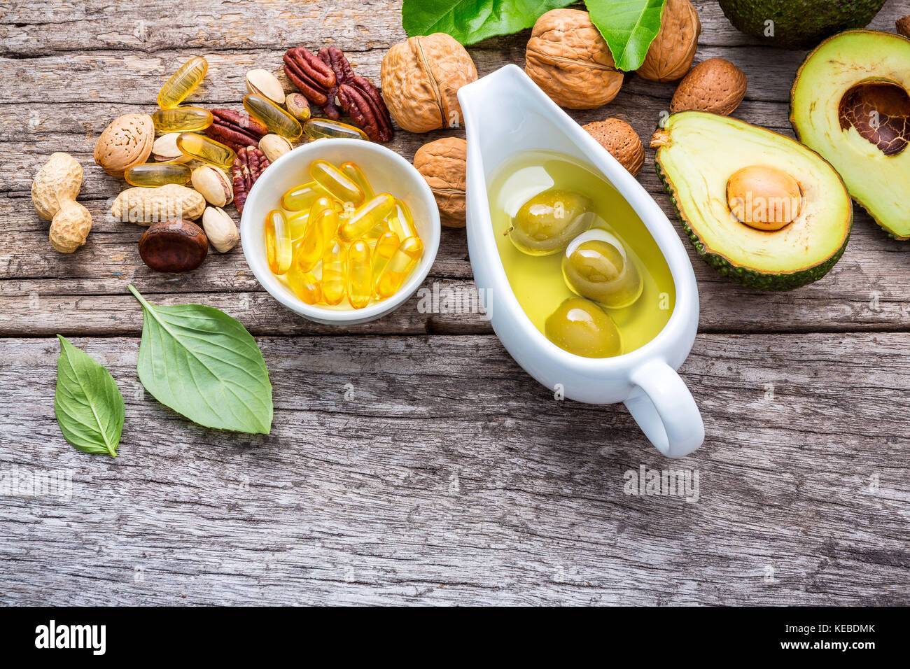 Selection food sources of omega 3 and unsaturated fats. Superfood high