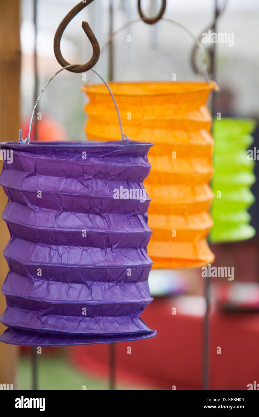 Colorful paper lanterns Stock Photo Alamy