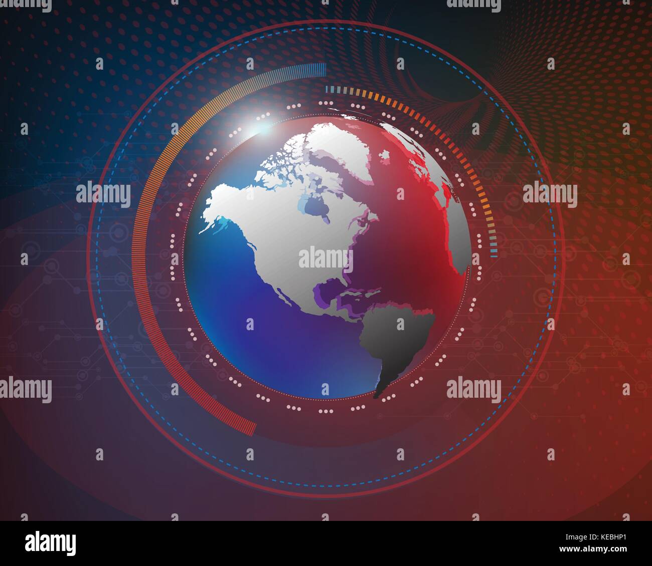Futuristic global interface technology science abstract background ...