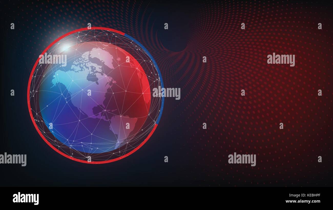 Futuristic global interface technology science abstract background ...