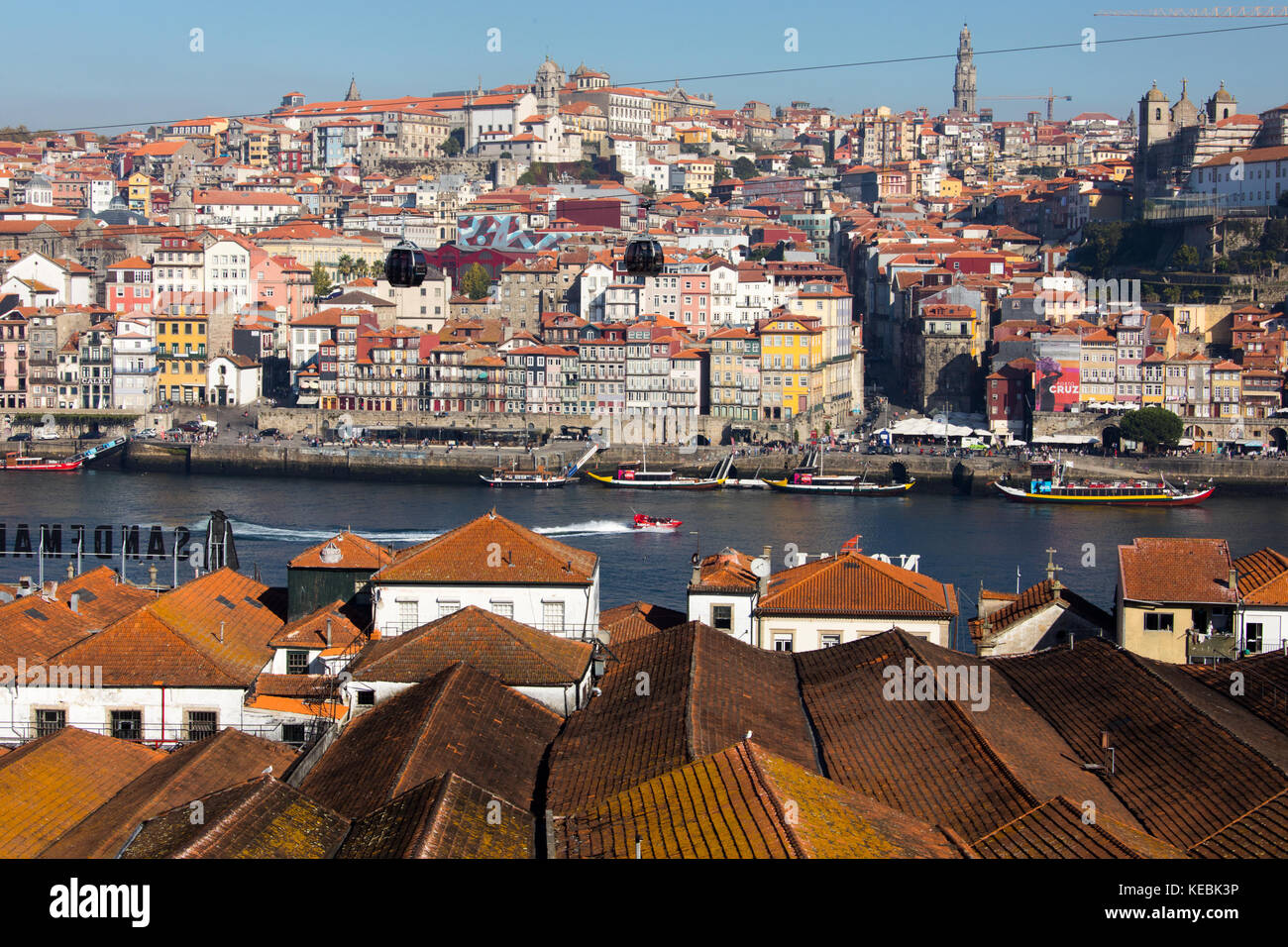 Teleférico de Gaia, cable car in Porto, Portugal Stock Photo