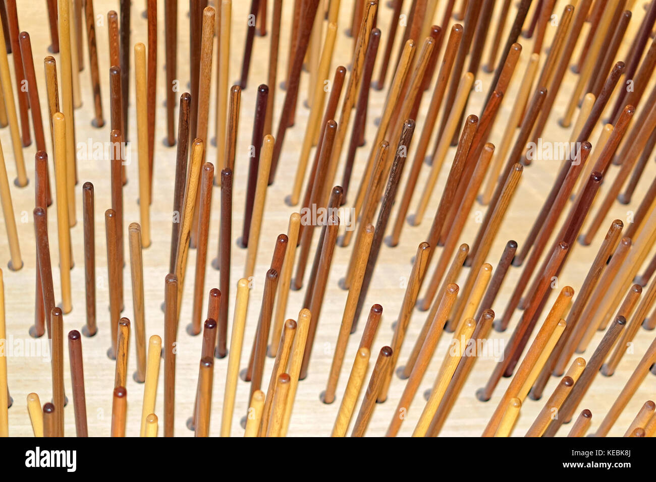Wooden sticks abstract decorative background Stock Photo - Alamy