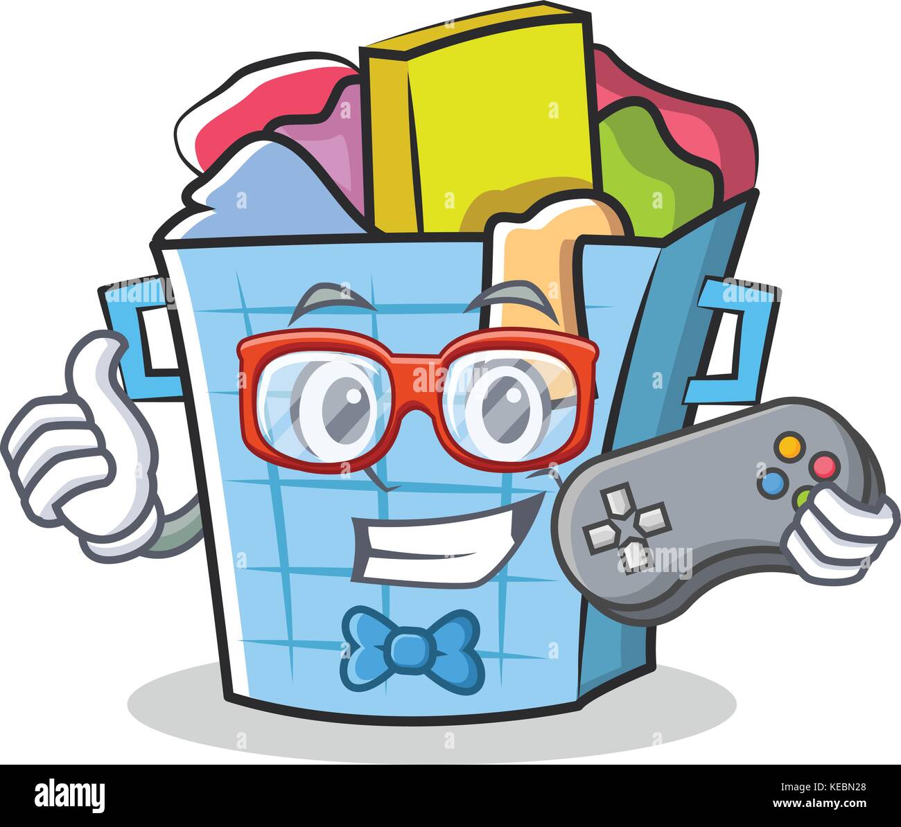 Gamer laundry basket character cartoon Stock Vector Image & Art Alamy