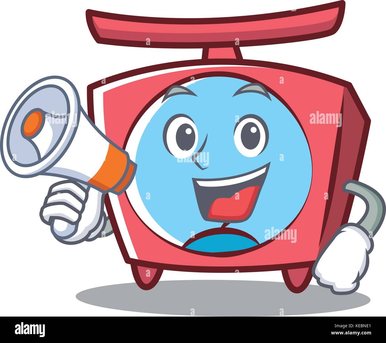 With megaphone scale character cartoon style Stock Vector Image & Art ...