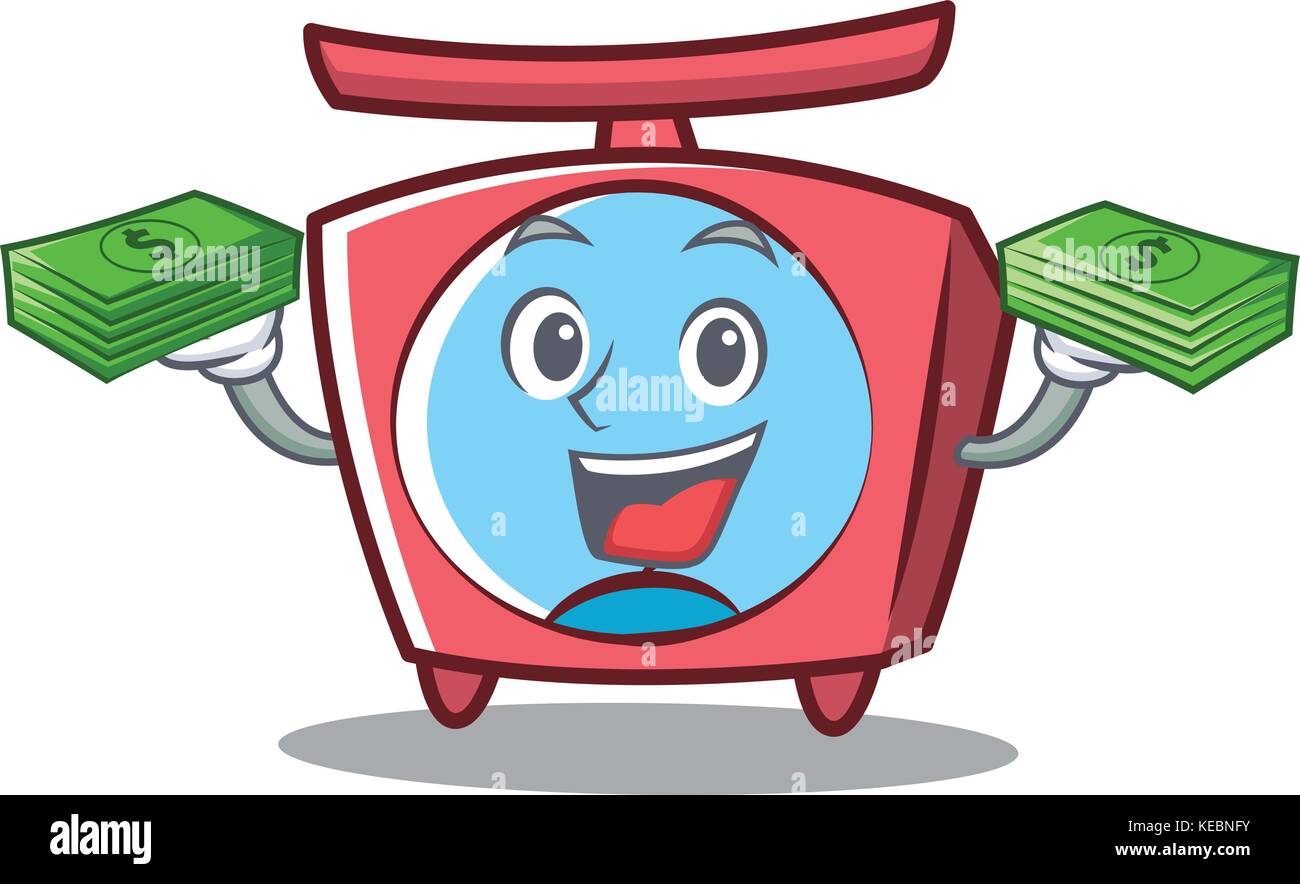 With money scale character cartoon style Stock Vector Image & Art - Alamy