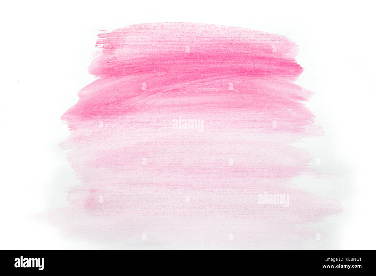 Color pink splash watercolor hand painted on white background artistic decoration or background